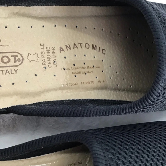 Fly Flot Italian Wide Fit Clogs Casual Comfort Black Mesh Size 40 EU US 9 - Picture 12 of 12